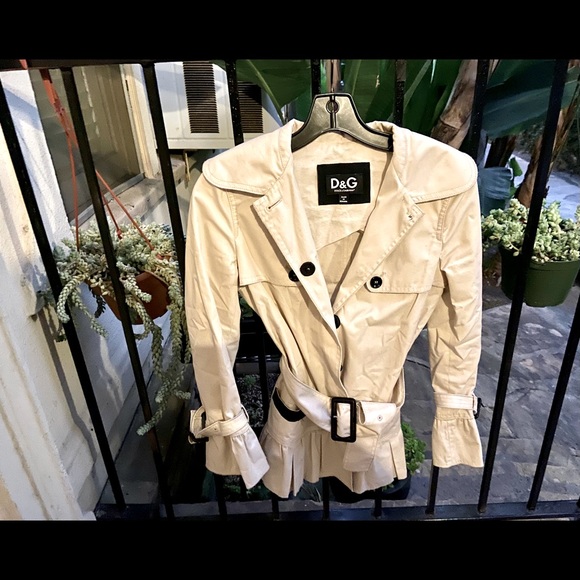 SOLD D&G Dolce & Gabbana cotton Raincoat trench coat size 36 - Picture 3 of 3